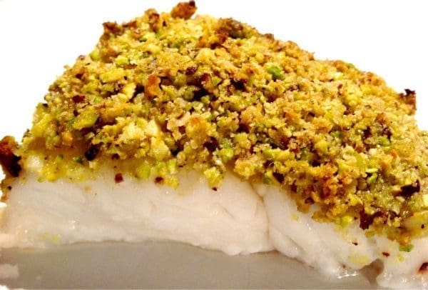 Klippfisk med pistasjnøtter - Baccalá con pistacchi